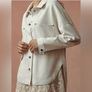 NWOT Dear John for Anthropologie Gina Faux Suede Shirt, XL